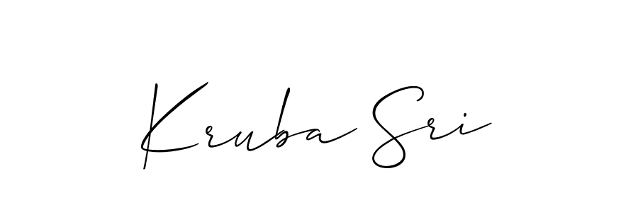 How to make Kruba Sri name signature. Use Allison_Script style for creating short signs online. This is the latest handwritten sign. Kruba Sri signature style 2 images and pictures png