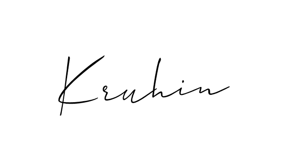 How to Draw Kruhin signature style? Allison_Script is a latest design signature styles for name Kruhin. Kruhin signature style 2 images and pictures png