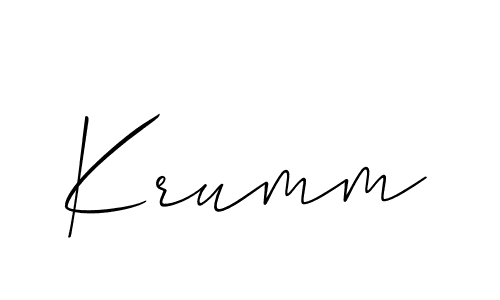 Best and Professional Signature Style for Krumm. Allison_Script Best Signature Style Collection. Krumm signature style 2 images and pictures png