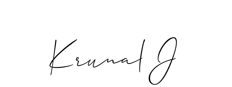 This is the best signature style for the Krunal J name. Also you like these signature font (Allison_Script). Mix name signature. Krunal J signature style 2 images and pictures png