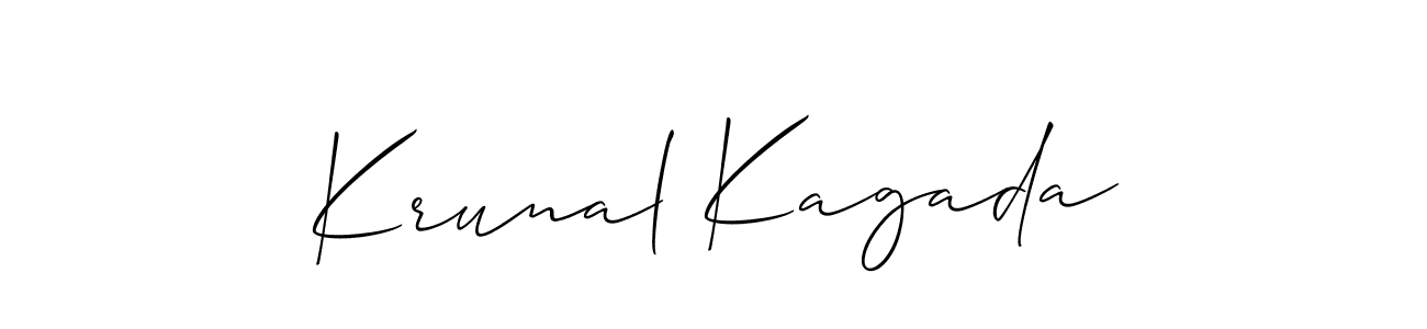 Krunal Kagada stylish signature style. Best Handwritten Sign (Allison_Script) for my name. Handwritten Signature Collection Ideas for my name Krunal Kagada. Krunal Kagada signature style 2 images and pictures png