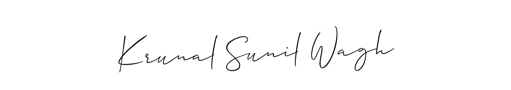 Here are the top 10 professional signature styles for the name Krunal Sunil Wagh. These are the best autograph styles you can use for your name. Krunal Sunil Wagh signature style 2 images and pictures png