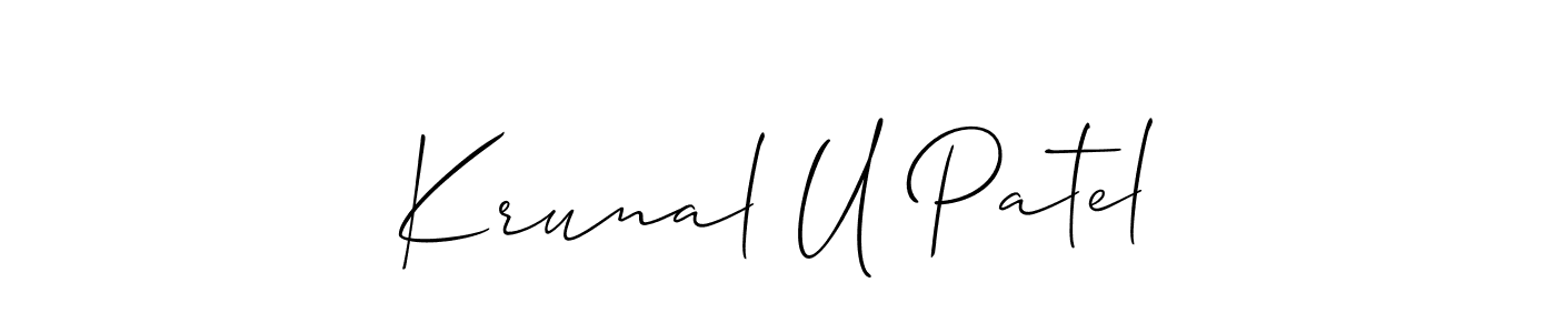 See photos of Krunal U Patel official signature by Spectra . Check more albums & portfolios. Read reviews & check more about Allison_Script font. Krunal U Patel signature style 2 images and pictures png