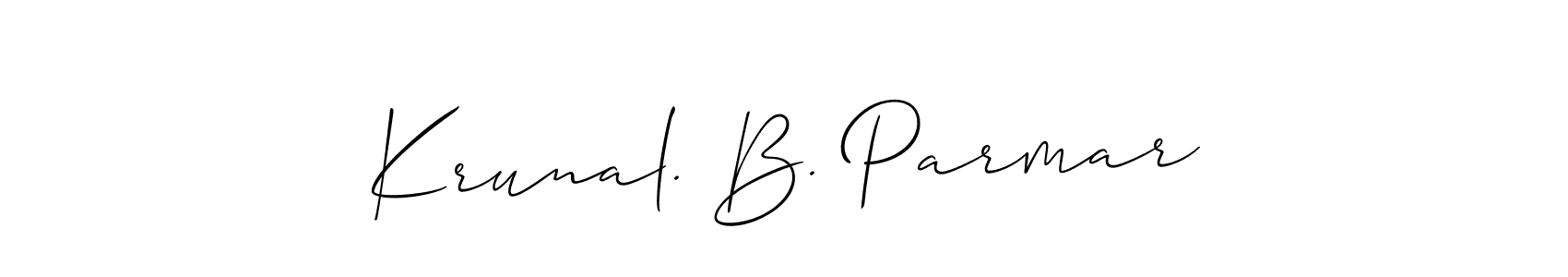 Best and Professional Signature Style for Krunal. B. Parmar. Allison_Script Best Signature Style Collection. Krunal. B. Parmar signature style 2 images and pictures png