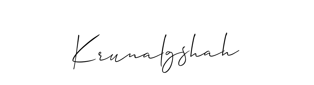 You should practise on your own different ways (Allison_Script) to write your name (Krunalgshah) in signature. don't let someone else do it for you. Krunalgshah signature style 2 images and pictures png