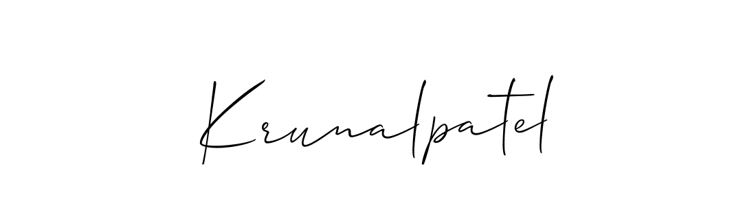Best and Professional Signature Style for Krunalpatel. Allison_Script Best Signature Style Collection. Krunalpatel signature style 2 images and pictures png