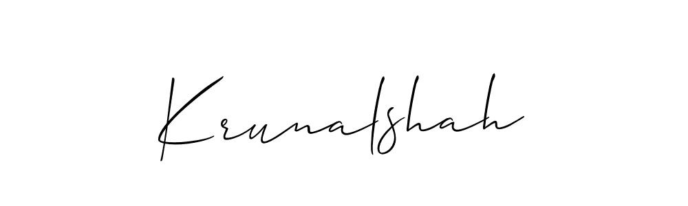 It looks lik you need a new signature style for name Krunalshah. Design unique handwritten (Allison_Script) signature with our free signature maker in just a few clicks. Krunalshah signature style 2 images and pictures png