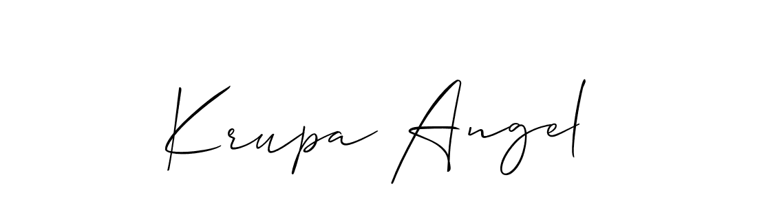 This is the best signature style for the Krupa Angel name. Also you like these signature font (Allison_Script). Mix name signature. Krupa Angel signature style 2 images and pictures png