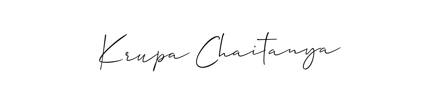 Make a short Krupa Chaitanya signature style. Manage your documents anywhere anytime using Allison_Script. Create and add eSignatures, submit forms, share and send files easily. Krupa Chaitanya signature style 2 images and pictures png
