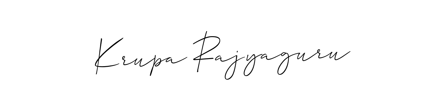 Krupa Rajyaguru stylish signature style. Best Handwritten Sign (Allison_Script) for my name. Handwritten Signature Collection Ideas for my name Krupa Rajyaguru. Krupa Rajyaguru signature style 2 images and pictures png