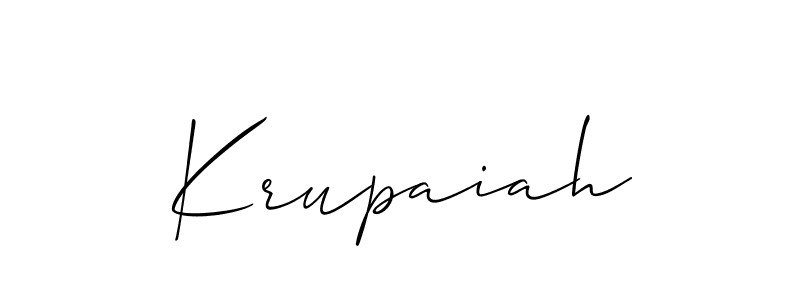 How to Draw Krupaiah signature style? Allison_Script is a latest design signature styles for name Krupaiah. Krupaiah signature style 2 images and pictures png