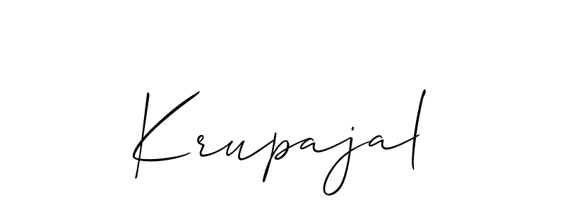 Also we have Krupajal name is the best signature style. Create professional handwritten signature collection using Allison_Script autograph style. Krupajal signature style 2 images and pictures png