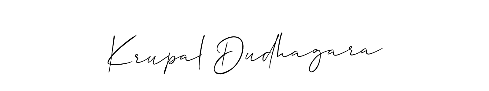 Krupal Dudhagara stylish signature style. Best Handwritten Sign (Allison_Script) for my name. Handwritten Signature Collection Ideas for my name Krupal Dudhagara. Krupal Dudhagara signature style 2 images and pictures png