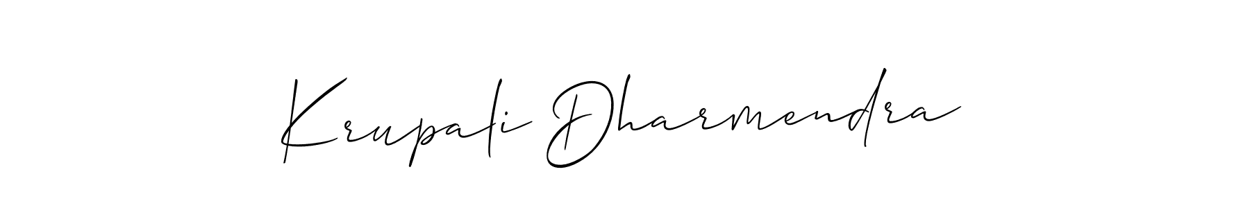 You can use this online signature creator to create a handwritten signature for the name Krupali Dharmendra. This is the best online autograph maker. Krupali Dharmendra signature style 2 images and pictures png