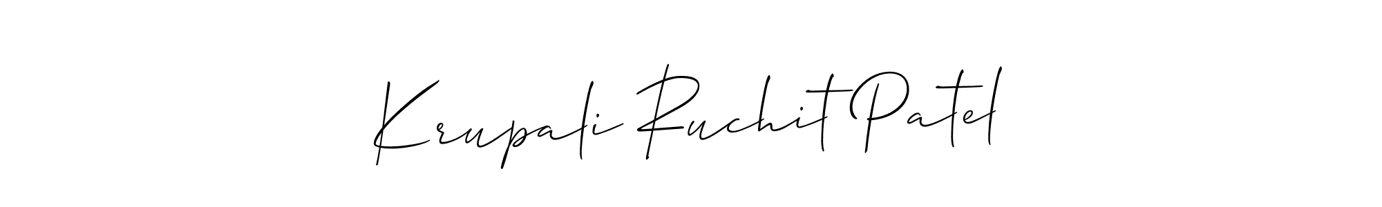 How to Draw Krupali Ruchit Patel signature style? Allison_Script is a latest design signature styles for name Krupali Ruchit Patel. Krupali Ruchit Patel signature style 2 images and pictures png