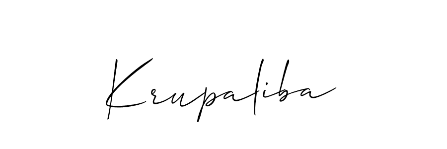 How to Draw Krupaliba signature style? Allison_Script is a latest design signature styles for name Krupaliba. Krupaliba signature style 2 images and pictures png
