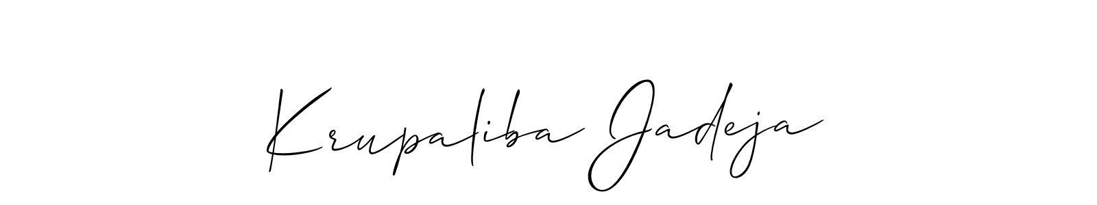 Make a beautiful signature design for name Krupaliba Jadeja. Use this online signature maker to create a handwritten signature for free. Krupaliba Jadeja signature style 2 images and pictures png