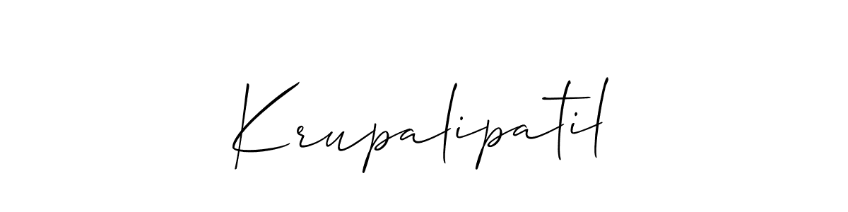How to Draw Krupalipatil signature style? Allison_Script is a latest design signature styles for name Krupalipatil. Krupalipatil signature style 2 images and pictures png