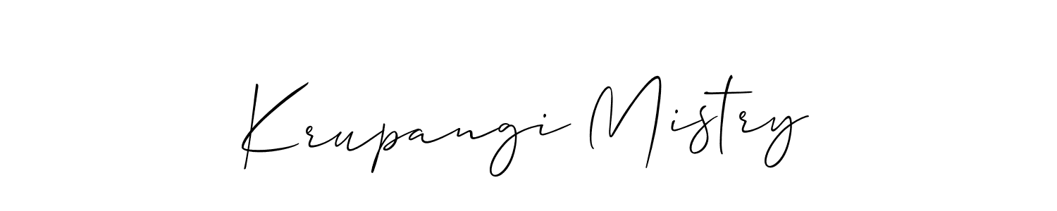 Once you've used our free online signature maker to create your best signature Allison_Script style, it's time to enjoy all of the benefits that Krupangi Mistry name signing documents. Krupangi Mistry signature style 2 images and pictures png