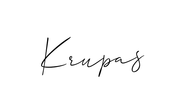 Create a beautiful signature design for name Krupas. With this signature (Allison_Script) fonts, you can make a handwritten signature for free. Krupas signature style 2 images and pictures png
