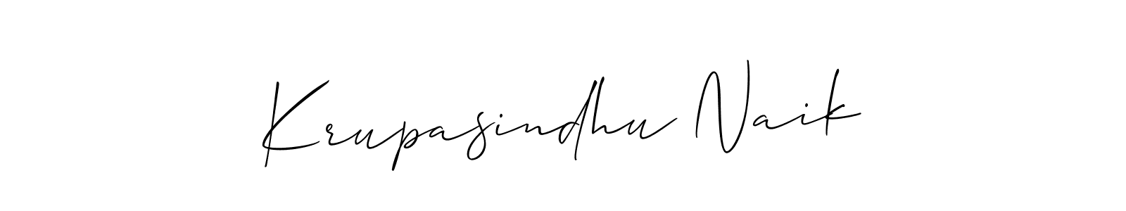How to Draw Krupasindhu Naik signature style? Allison_Script is a latest design signature styles for name Krupasindhu Naik. Krupasindhu Naik signature style 2 images and pictures png