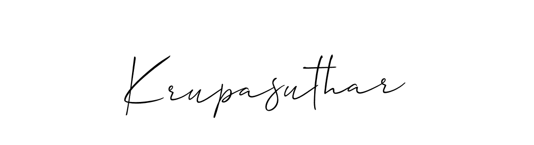 How to Draw Krupasuthar signature style? Allison_Script is a latest design signature styles for name Krupasuthar. Krupasuthar signature style 2 images and pictures png