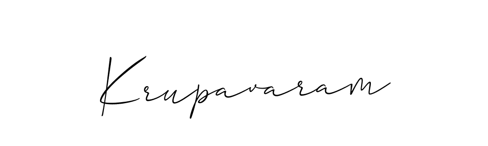 This is the best signature style for the Krupavaram name. Also you like these signature font (Allison_Script). Mix name signature. Krupavaram signature style 2 images and pictures png