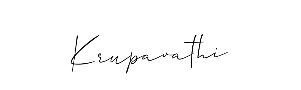 How to make Krupavathi signature? Allison_Script is a professional autograph style. Create handwritten signature for Krupavathi name. Krupavathi signature style 2 images and pictures png