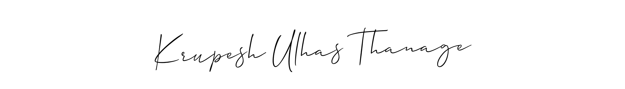 Create a beautiful signature design for name Krupesh Ulhas Thanage. With this signature (Allison_Script) fonts, you can make a handwritten signature for free. Krupesh Ulhas Thanage signature style 2 images and pictures png