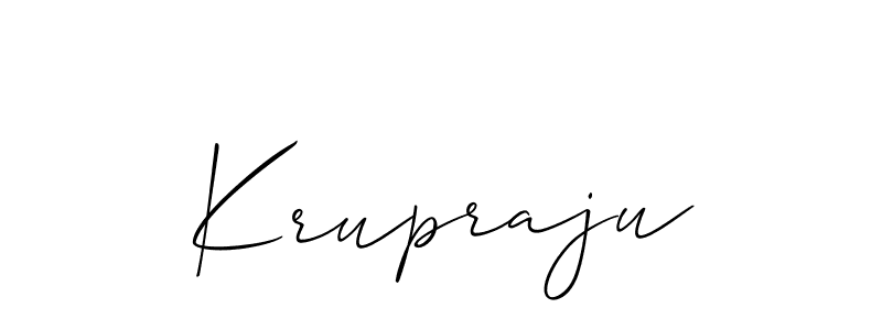 How to Draw Krupraju signature style? Allison_Script is a latest design signature styles for name Krupraju. Krupraju signature style 2 images and pictures png