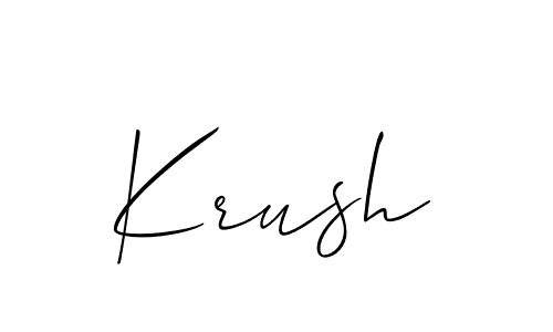 How to Draw Krush signature style? Allison_Script is a latest design signature styles for name Krush. Krush signature style 2 images and pictures png