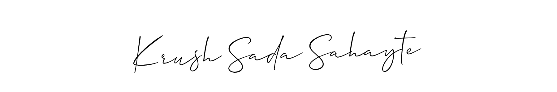 Best and Professional Signature Style for Krush Sada Sahayte. Allison_Script Best Signature Style Collection. Krush Sada Sahayte signature style 2 images and pictures png