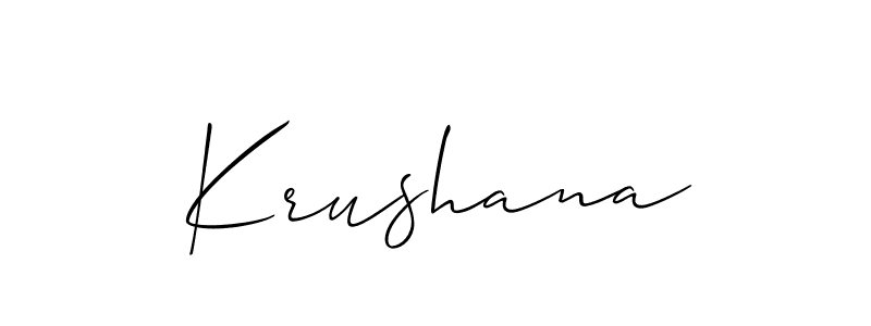 if you are searching for the best signature style for your name Krushana. so please give up your signature search. here we have designed multiple signature styles  using Allison_Script. Krushana signature style 2 images and pictures png