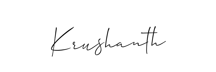 Allison_Script is a professional signature style that is perfect for those who want to add a touch of class to their signature. It is also a great choice for those who want to make their signature more unique. Get Krushanth name to fancy signature for free. Krushanth signature style 2 images and pictures png