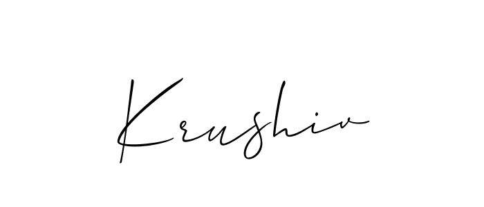 Make a beautiful signature design for name Krushiv. Use this online signature maker to create a handwritten signature for free. Krushiv signature style 2 images and pictures png