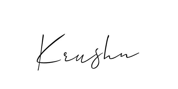 Best and Professional Signature Style for Krushn. Allison_Script Best Signature Style Collection. Krushn signature style 2 images and pictures png