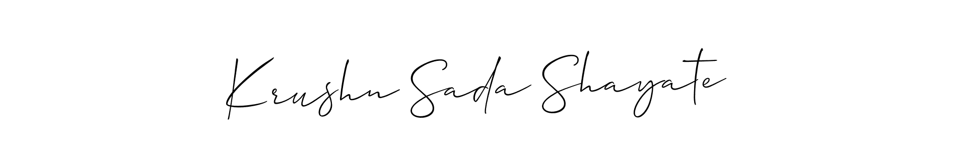 Check out images of Autograph of Krushn Sada Shayate name. Actor Krushn Sada Shayate Signature Style. Allison_Script is a professional sign style online. Krushn Sada Shayate signature style 2 images and pictures png