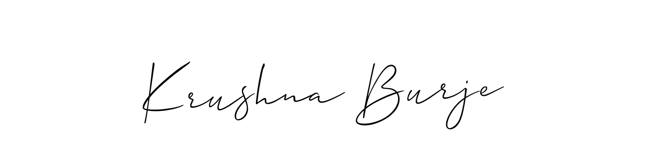 Use a signature maker to create a handwritten signature online. With this signature software, you can design (Allison_Script) your own signature for name Krushna Burje. Krushna Burje signature style 2 images and pictures png