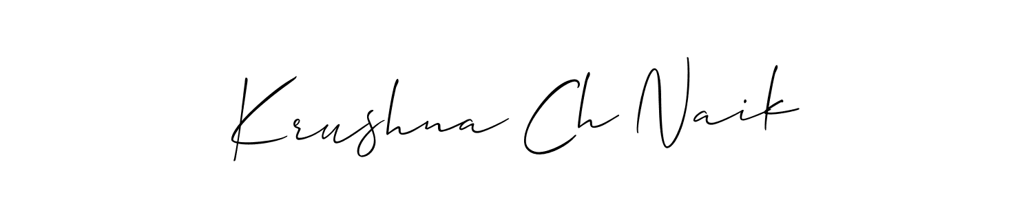 The best way (Allison_Script) to make a short signature is to pick only two or three words in your name. The name Krushna Ch Naik include a total of six letters. For converting this name. Krushna Ch Naik signature style 2 images and pictures png