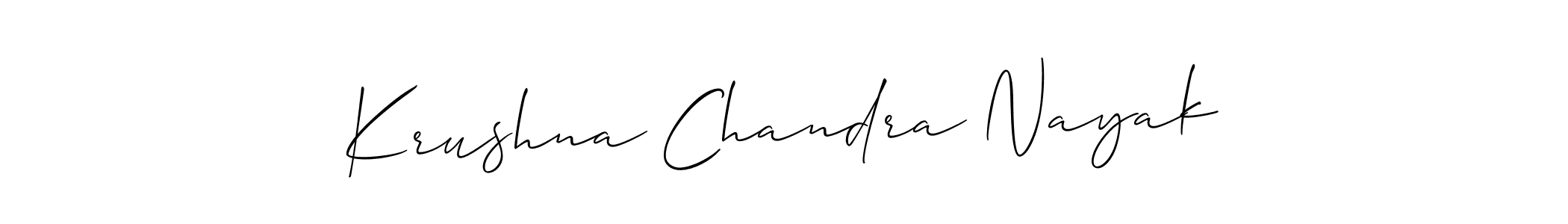 Create a beautiful signature design for name Krushna Chandra Nayak. With this signature (Allison_Script) fonts, you can make a handwritten signature for free. Krushna Chandra Nayak signature style 2 images and pictures png