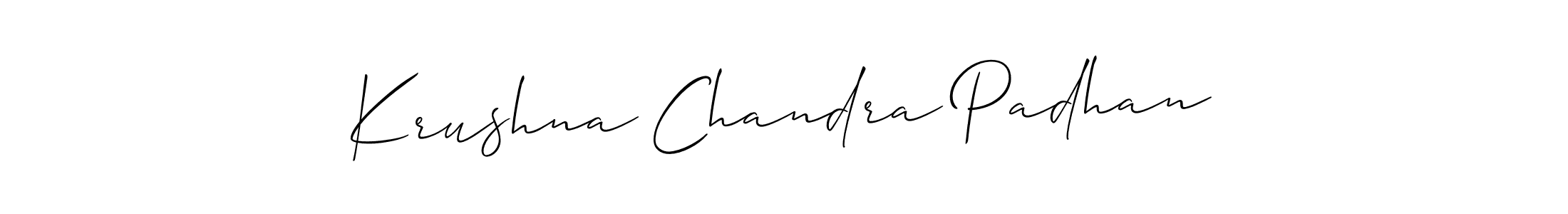 How to make Krushna Chandra Padhan signature? Allison_Script is a professional autograph style. Create handwritten signature for Krushna Chandra Padhan name. Krushna Chandra Padhan signature style 2 images and pictures png