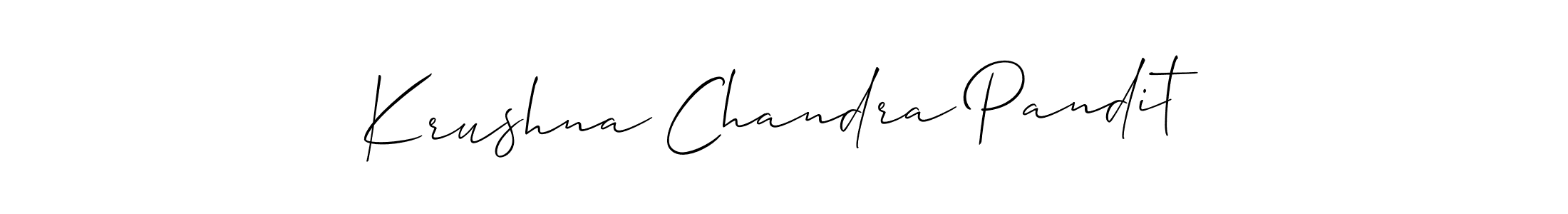 Allison_Script is a professional signature style that is perfect for those who want to add a touch of class to their signature. It is also a great choice for those who want to make their signature more unique. Get Krushna Chandra Pandit name to fancy signature for free. Krushna Chandra Pandit signature style 2 images and pictures png