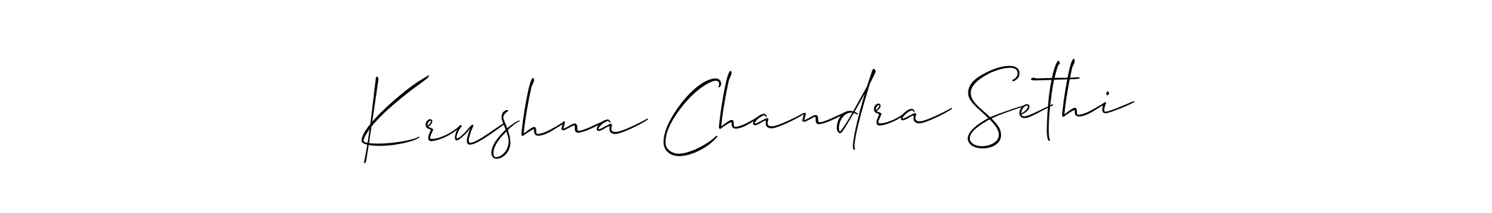 Use a signature maker to create a handwritten signature online. With this signature software, you can design (Allison_Script) your own signature for name Krushna Chandra Sethi. Krushna Chandra Sethi signature style 2 images and pictures png