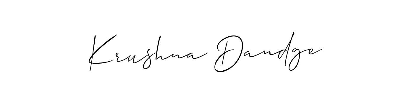 You should practise on your own different ways (Allison_Script) to write your name (Krushna Dandge) in signature. don't let someone else do it for you. Krushna Dandge signature style 2 images and pictures png