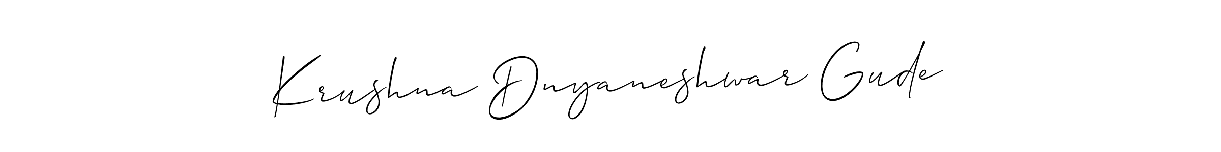 You can use this online signature creator to create a handwritten signature for the name Krushna Dnyaneshwar Gude. This is the best online autograph maker. Krushna Dnyaneshwar Gude signature style 2 images and pictures png