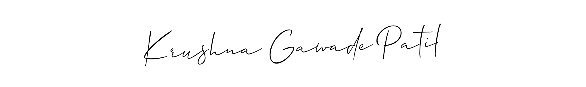 Make a beautiful signature design for name Krushna Gawade Patil. Use this online signature maker to create a handwritten signature for free. Krushna Gawade Patil signature style 2 images and pictures png