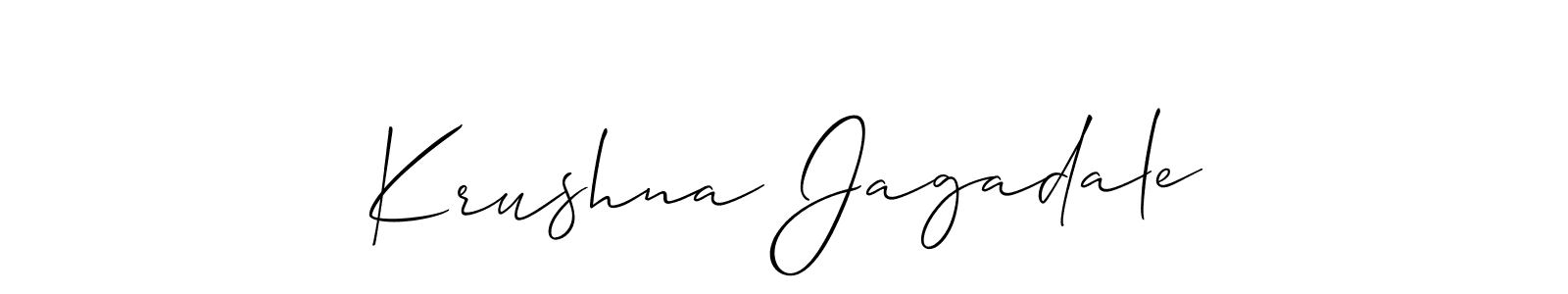 How to Draw Krushna Jagadale signature style? Allison_Script is a latest design signature styles for name Krushna Jagadale. Krushna Jagadale signature style 2 images and pictures png