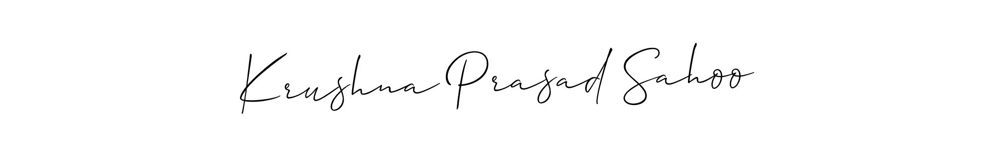Similarly Allison_Script is the best handwritten signature design. Signature creator online .You can use it as an online autograph creator for name Krushna Prasad Sahoo. Krushna Prasad Sahoo signature style 2 images and pictures png