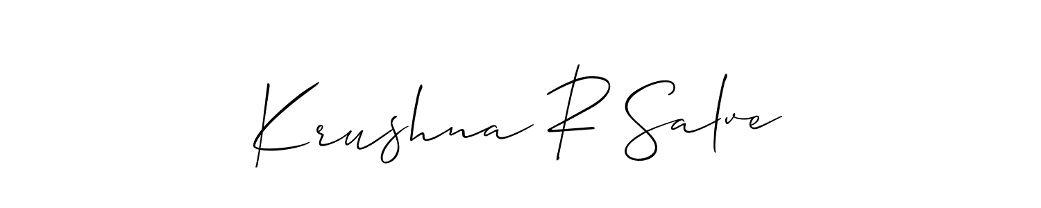 See photos of Krushna R Salve official signature by Spectra . Check more albums & portfolios. Read reviews & check more about Allison_Script font. Krushna R Salve signature style 2 images and pictures png