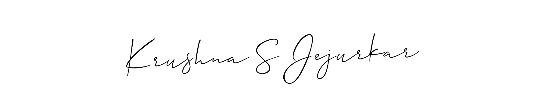 Make a short Krushna S Jejurkar signature style. Manage your documents anywhere anytime using Allison_Script. Create and add eSignatures, submit forms, share and send files easily. Krushna S Jejurkar signature style 2 images and pictures png